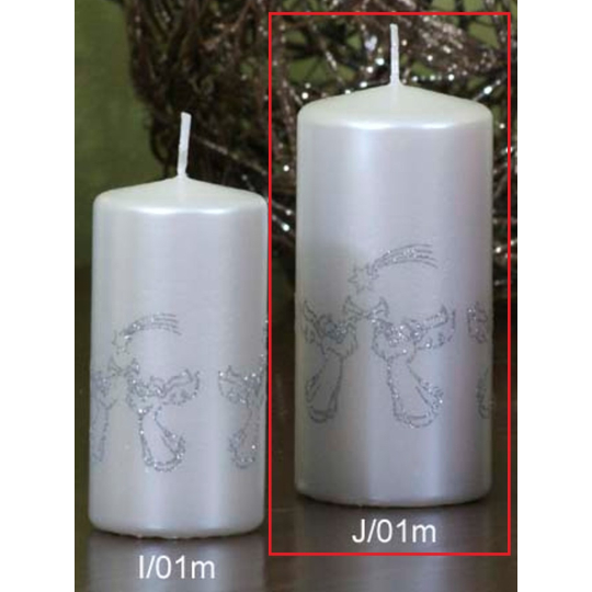 Lima Andělé trubači svíčka bílá válec 60 x 120 mm 1 kus