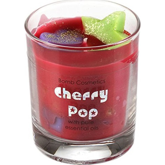 Bomb Cosmetics Višeň - Cherry Pop Glass Candle Vonná přírodní, ručně vyrobena svíčka ve skle hoří až 35 hodin