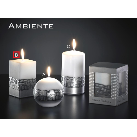 Lima Ambiente svíčka bílá hranol 65 x 120 mm 1 kus