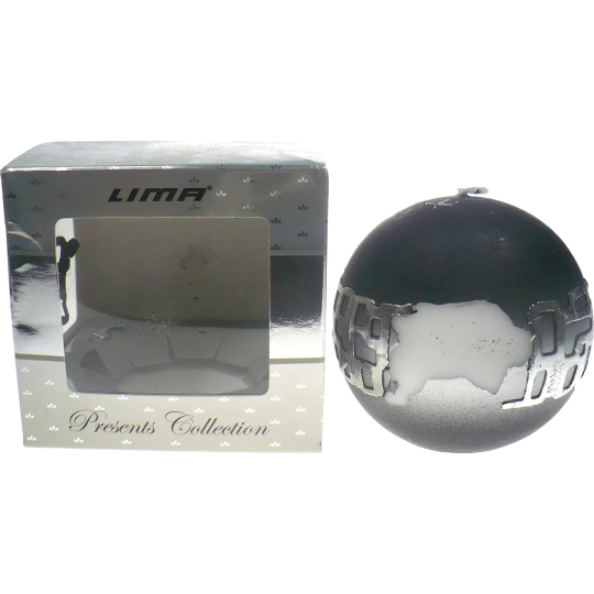 Lima Ambiente svíčka černá koule 100 mm 1 kus poškozená