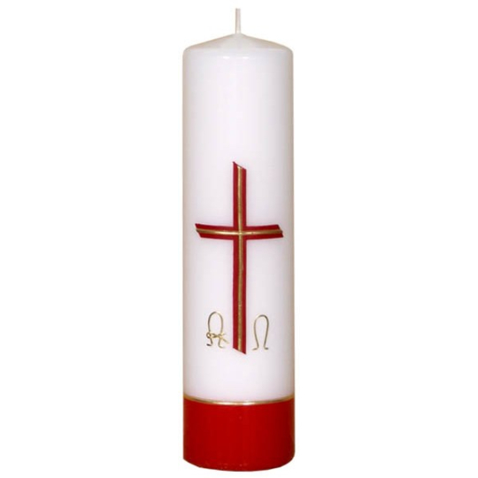 Lima Relief Kostelní svíčka bílá válec 1013 60 x 220 mm 1 kus