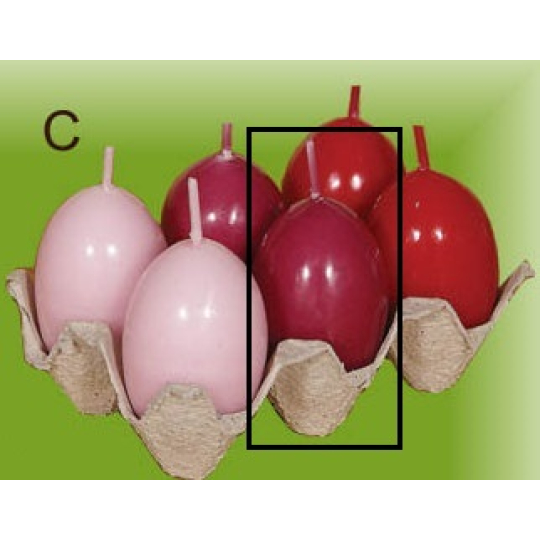 Lima Vajíčko s vůní svíčka tmavě růžová 40 x 60 mm 1 kus