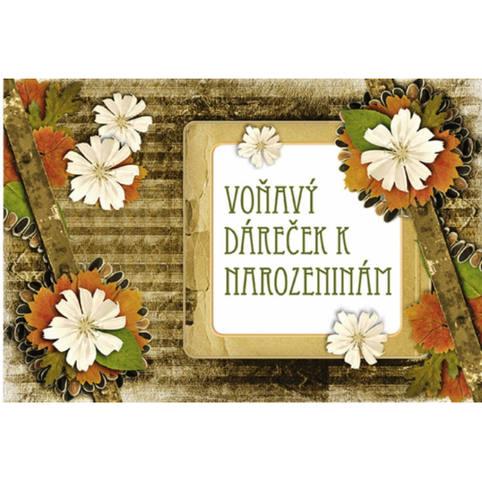 Bohemia Gifts Vonný sáček Voňavý dáreček Vlčí mák k narozeninám 17 x 11,5 x 1,5 cm