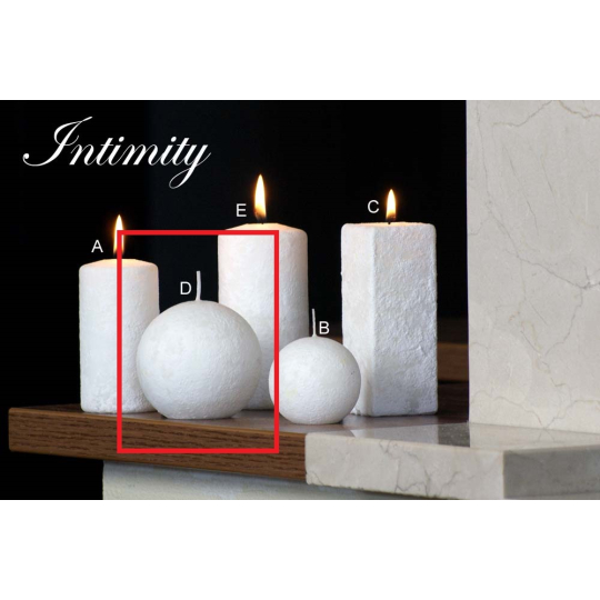 Lima Mramor Intimity vonná svíčka bílá koule průměr 80 mm 1 kus