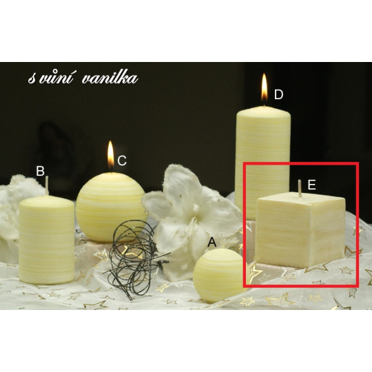 Lima Wellness Vanilka aroma svíčka krychle 65 x 65 mm 1 kus