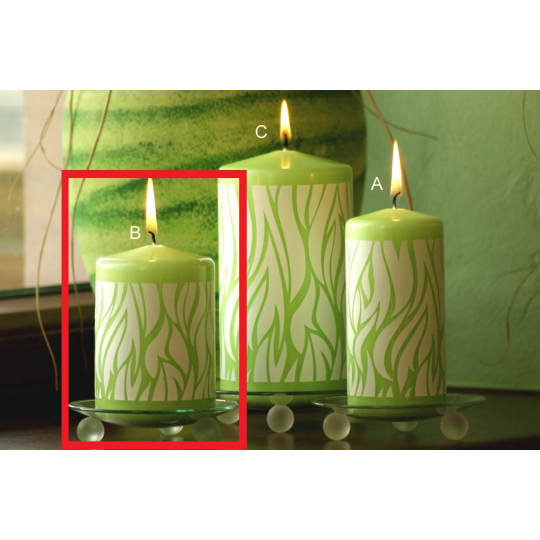 Lima Savana svíčka zelená válec 70 x 100 mm 1 kus