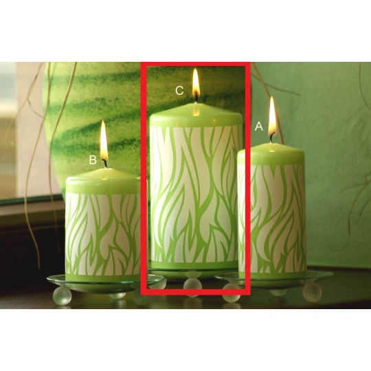 Lima Savana svíčka zelená válec 80 x 150 mm 1 kus