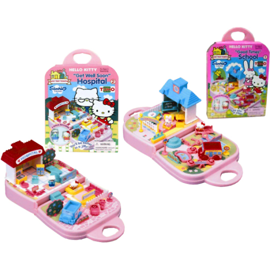 Hello Kitty Mini město v kufříku s figurkami 2 kusy různé druhy, doporučený věk 3+