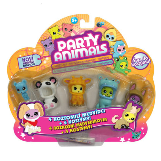 EP Line Party Animals Medvídek 4 kusy + kostým 4 kusy, doporučený věk 5+