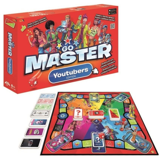 EP Line Go Master Youtubers Edition společenská hra, doporučený věk 8+
