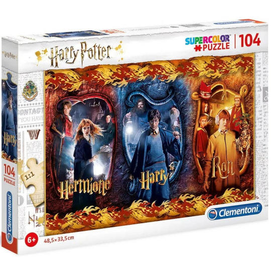Clementoni Puzzle Harry Potter, Ron a Hermiona 104 dílků, doporučený věk 6+